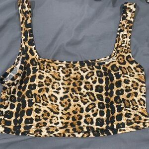 Cheetah print crop top